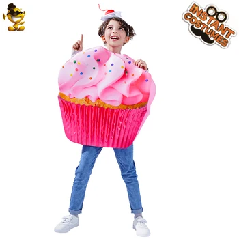 Dekle je Roza Sladoled Tunika pustna Pustni Kostum Vlogo Igrajo Rojstni dan Otrok Sladoled Kostum za Dekleta