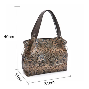 CROWDALE torbice za ženske ramenski messenger bag visoke kakovosti kača oblikovalec letnik ženski tote vrečko z trak, torbico, zadrgo
