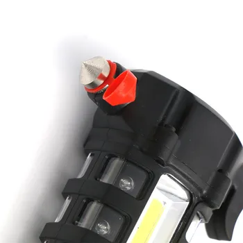 Večnamenski COB LED Svetilka Avto Vozilo Magnetna Led Svetilko Varnost Pobeg Reševanje Okno Breaker Sili Kladivo Orodje