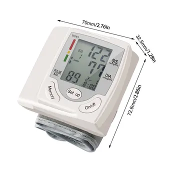 U-Poljub Prenosni Digitalni LCD Zaslon Zapestje Krvni Tlak Zdravje Spremlja Srčni Utrip Stopnja Pulz Meter Sfigmomanometri Pulsometer