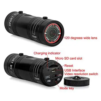 Mini F9 HD 1080P Kolo, motorno kolo, Čelada Šport Fotoaparat, Video Snemalnik DV Kamere