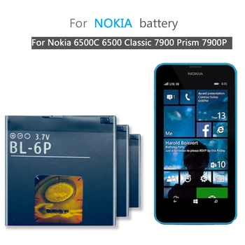 BL-6P Nadomestna Baterija Za Nokia 6500C 6500 Classic 7900 Prism 7900P Bateria BL 6P BL6P 830mAh +Številko za Sledenje