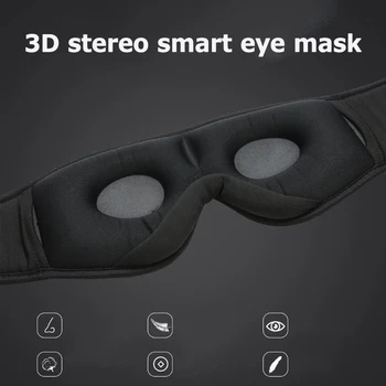 Bluetooth 5.0 3D Brezžične Stereo Slušalke, Mobilni Telefon Glavo Spanja Mehke Slušalke 2020 Spalna Oči Masko Glasbo, Slušalke