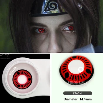 2pcs/par Anime Naruto Kontaktne Leče Za Oči Halloween Cosplay barvo Oči Kontaktne Leče, so Kozmetične Kontaktne Lentes De Contacto