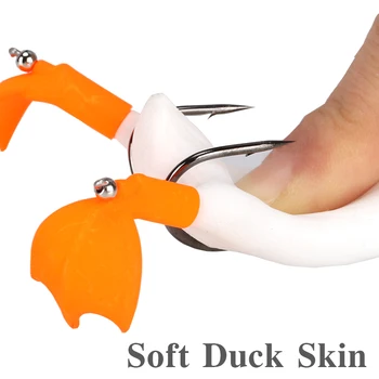 TSURINOYA NOVO Duck Soft Ribolov Lure Žaba 10 cm 18.5 g Top Vode 3D Simulacija Plavajoče Vabe Bas Wobbler Isca Umetno