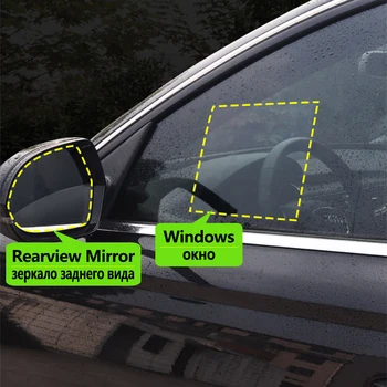Avto Rearview Mirror Film za Mercedes-Benz M-Razred GLE-W163 Razred W164 W166 2002~2019 Anti Meglo Rainproof Nalepke, Dodatki