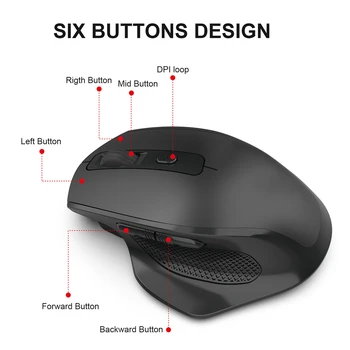 Jelly Glavnik za ponovno Polnjenje 2.4 G Wireless Mouse Tiho Kliknite Gaming Miška za Prenosnik Prenosnik Desktop USB Sprejemnik Izklopite Miši