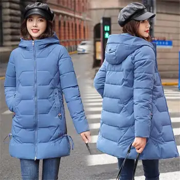 2020 Nov slog ženske zimske hooded topel plašč candy barve wadded jaqueta feminina plašč bombaž padded jakna ženske dolgo parka