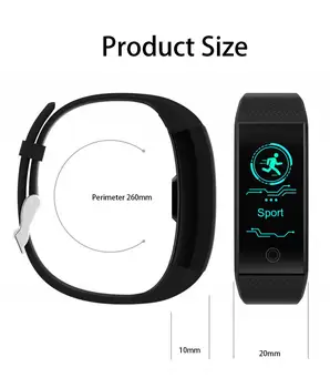 QW18 Pametno Gledati Zapestnica Športni Manžeta Srčnega utripa IP68 Vodotesen Barvni Zaslon Fitnes Tracker Pasu, Bluetooth