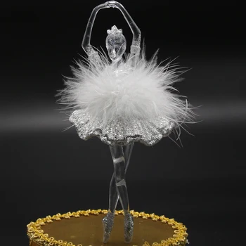 AHYONNIEX 1PC moda Akril tri-dimenzionalni balerina plesalka Obesek DIY Poroko ustvarjalno dekoracijo doma orodja Okraski
