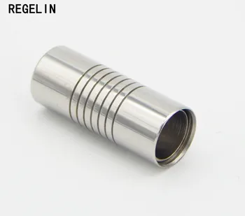 REGELIN 2pcs iz Nerjavnega Jekla, Okrogla Magnetnimi Zapirali Srebro Ton Kovin Priključek za Prileganje 3/4/5/6/7mm Usnje Kabel Zapestnice Ugotovitve