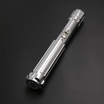TXQSABER Kovinski dvoboj rgb Lightsaber FOC Svetlobo saber s 6 Set Soundfonts LED,1 palca Rezilo, Blaster-TS015