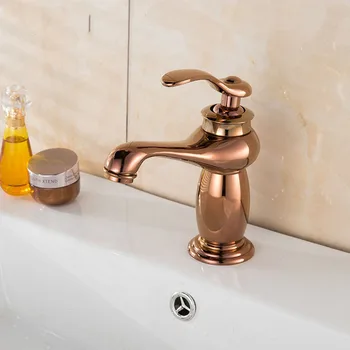 Evropskem slogu, toplo in hladno vodo pipa kopalnica baker rose zlata starinsko pipo števec bazena en ročaj dvojni nadzor