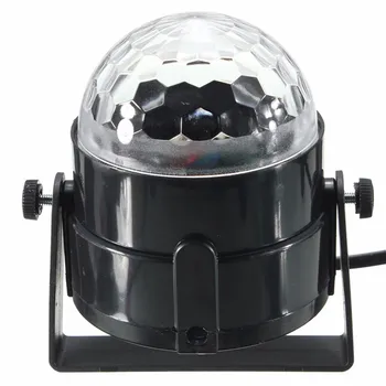 LED Crystal Magic Vrtenje Žogo Luči Mini RGB Zvok, Vklopi Luč Disco Glasbe Božič KTV Stranka EU/ZDA/velika britanija/AU 100-240V