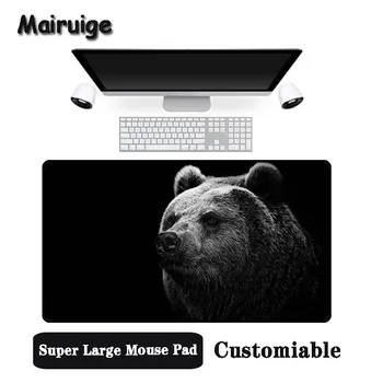 Mairuige Velika Promocija Velikosti Multi-velikost Zaklenjena Mouse Pad Fotografije divjih rjavi medved Vzorec PC Računalnik, Prenosnik Desk Mat