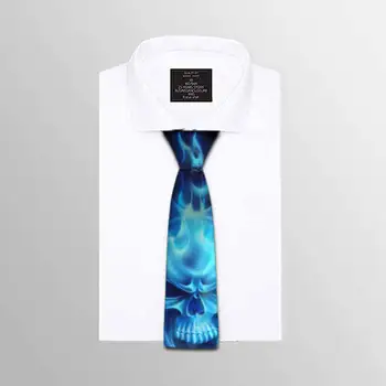 Nova Zasnova Smešno Neckties Za moške Risanka Novost Moda Vezi Lobanje Natisnjeni Vratu vezi Poročno zabavo za noč Čarovnic Dodatki