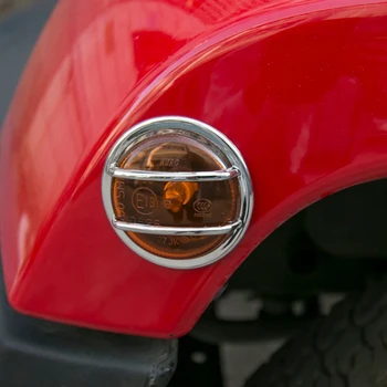 HYZHAUTO 2Pcs ABS Avto Pribor Žarnice, Cilindri za Jeep Wrangler JK 2007-2017 Kolo Obrvi Vključite Opozorilne Luči Zaščitnik Pokrov