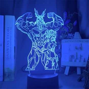 LED Nočna Lučka Anime Moj Junak Univerzami, skorpion, no toga Himiko Slika Nočna Za Otroke Spalnica Dekoracijo Barva Spreminjanje 3D namizne Svetilke