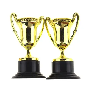 10PCS Mini Plastični Zlato Skodelice Trofeje Za Stranke Otrok, Zgodnje Učenje Igrače Nagrade otroške Počitnice Trophy Nagrado Izdalo