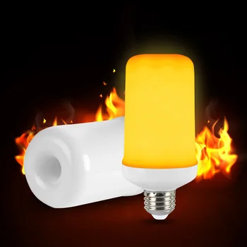 LED Plamen Učinek Žarnice E27 Led Dinamični Ognju Navdušenja Dekor Lučka za Polnjenje Ogenj Utripanja Noč Lampada led Ampul 9W