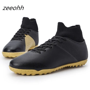 Zeeohh Moške futzalki nogometni čevlji, superge zaprtih šota superfly futsal originalni nogometni čevlji gleženj high nogomet škornji cleats
