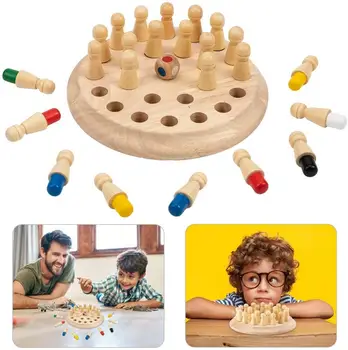 Otroci Lesene Pomnilnik Matchstick Igra Šah Blok Igre Izobraževalne Barve Spoznavnih Sposobnosti Igrača Za Otroke, Notranji Igre