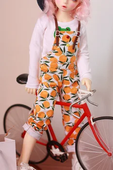 BJD Lutka obleko, ki je primerna za 1-61-4msd MDD hlače oranžna flanging kombinezon lutka dodatki