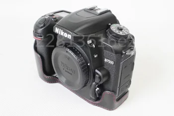 Najnovejši Fotoaparat Torba Ohišje Za Nikon D750 PU Usnje Polovico Telesa Nastavite Pokrov Baterije Odpiranje