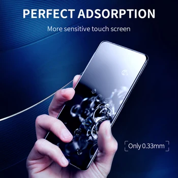 IHaitun 6D Steklo Za Samsung Galaxy S20 Ultra Plus S20+ Poln, Ukrivljen Zaslon Patron, Film, Kaljeno Steklo