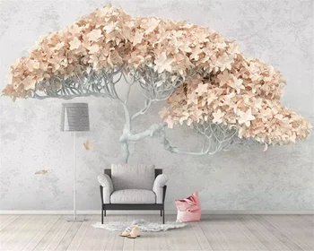 Beibehang Prilagodite sodobnem new 3d stereo a drevo cvetoče sodobno TV sliko za ozadje de papel parede steno papirjev doma dekor