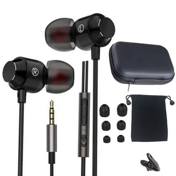 Žične Slušalke in-ear Slušalke Žične Nadzor z Mic Uho Kovinski Slušalke 3.5 mm Jack Univerzalno Slušalka za Telefone, MP3, PC Glasbe Darilo