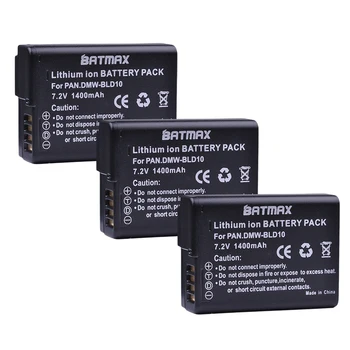 3Pcs 1400mAh DMW-BLD10E DMW BLD10E Baterije za Panasonic DMW-BLD10, DMW-BLD10E, DMW-BLD10PP Lumix DMC-G3, DMC-GF2, DMC-GX1