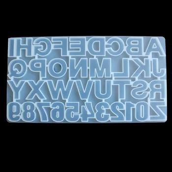 Aouke Priročnik diy Epoksi UV lepilni silikonski angleški abecedi plesni Keychain obesek dekorativni plesni