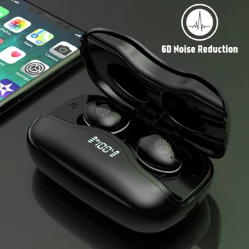 Novo 6D Zmanjšanje Hrupa Slušalke Brezžične Bluetooth Šport Slušalke Dotik upravljanje Glasbe Slušalka Z 1200mAh Polnjenje BOX W16 TWS