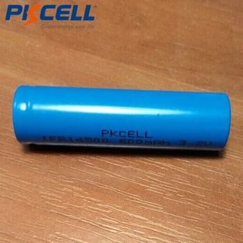 16pcs PKCELL IFR14500 Lifepo4 AA Polnilna Litij-ionska Baterija 3.2 V 600MAH za Sončne Svetlobe Vrtne Luči
