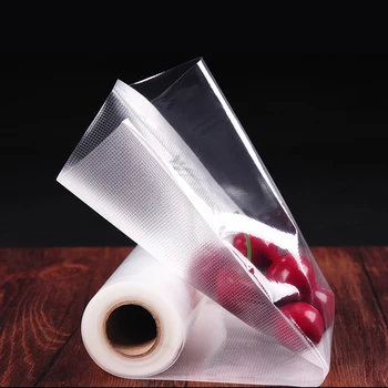 Eno Stran Reliefni Vakuumsko Pakiranje Trak Mikrovalovna Zamrzovalna Torba Za Shranjevanje Hrane Meso, Riž Malica Žit Kuhinja Plastičnih Sveže Film
