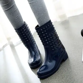 Visoko vrh nepremočljiva škornji ženske dež čevlji 2020 modni, klasični korejska različica dekleta dež čevlji