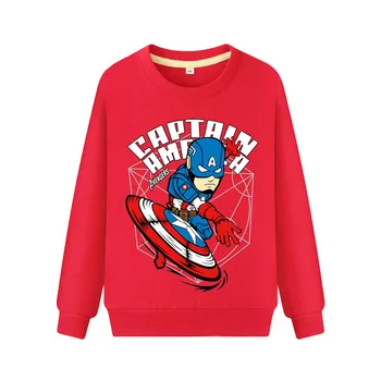 Otrok Captain America Puloverji Jopice Dekle Otroci Tshirt Bombaž Puloverju Vrhovi za Baby Fantje Jeseni Barva Obleke