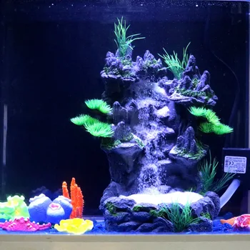 Akvarij Dekoracijo Pribor Fish Tank Krajinsko Umetni Slap Rockery Okraski Aquascape Dekor Z Brezplačno Živim