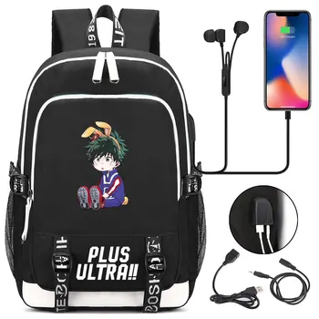Moda Risank Anime Moj Junak Univerzami Deku USB Fant Dekle Knjigo Šolska torba Ženske Najstniki Moški Laptop Nahrbtnik Packsack