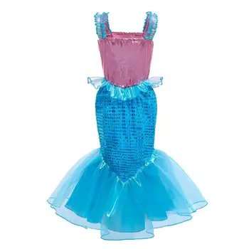Rojstni Dan Otroci Ariel Sirena Obleko Kostume Za Noč Čarovnic Fancy Stranka Obleko Gor Deklica Ariel Princesa Tutu Ples Krilo