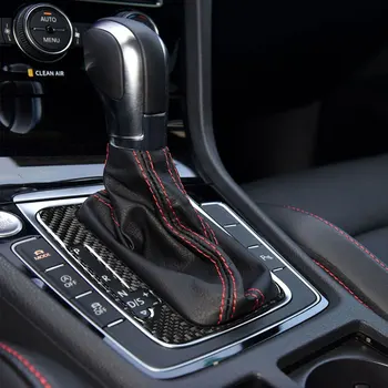 Avto Styling Ogljikovih Vlaken Nalepki Notranjosti Prestavna Polje Plošča Pokrov Trim Nalepko Pribor Za VW Golf 7 GTI MK7-2019