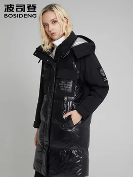 Bosideng žensk hooded srednje dolžine zunanji toplo debele navzdol jakno v zimskem času svetlo tkanine B90142208