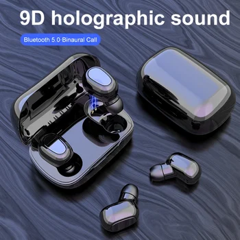 L21 TWS Brezžična tehnologija Bluetooth 5.0 Šport Čepkov Slušalke Stereo Glasbe, Slušalke