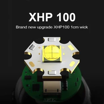 Super močan XHP100 led Taktično svetilko 18650 USB polnjenje baklo XHP90 zoom bliskavica, ročno svetilko, lov svetilka LED