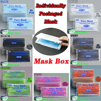 Meltblown Posamično Pakirani 3 plasti Anti-prah Maske za Enkratno uporabo Varno Dihanje Obraz, Usta Masko za Odrasle Uho zanke filtrirna