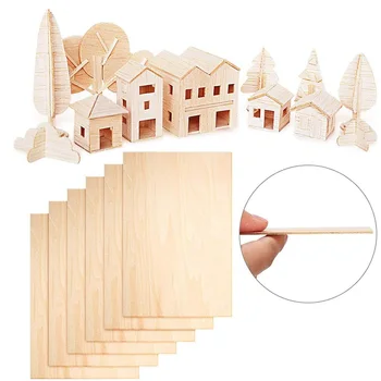 Hiša Letalo Lesene Obrti Vezane lesene plošče, Listi DIY Decro Lesnih Sekancev Balsa Igrače Carving Zadnje Tablice Univerzalni Za Otroke Izdelavo modelov