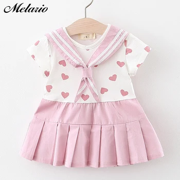 Melario Baby Girl Oblačenja Novo Poletje Bombaž, Dekleta, Otroci Obleke Ljubezen Tiskanje Princesa Novorojenčka Obleka Otroška Oblačila za 6M 24M