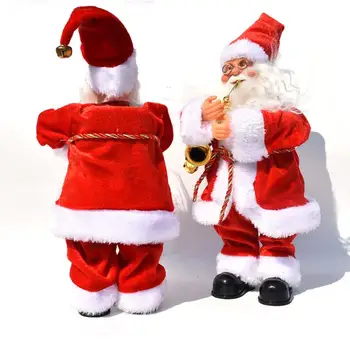 1PC Električni Santa Claus Petje, Glasba Božič Božič Stranka Lutka Okraski, Novo Leto, Božič, Darila za Otroke, Otrok Spusti Okraski