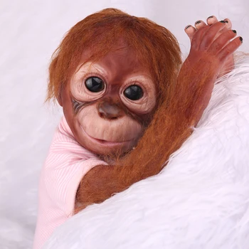 55 CM, ročno izdelan podroben barve rodi otroka Opica newborn baby doll zbirateljske umetnosti visoke kakovosti lutka